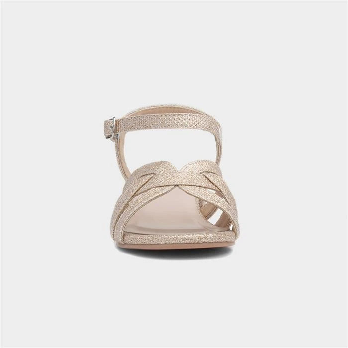 Lilley Womens Gold Glitter Heeled Sandal 3 Lilley Womens Gold Glitter Heeled Sandal