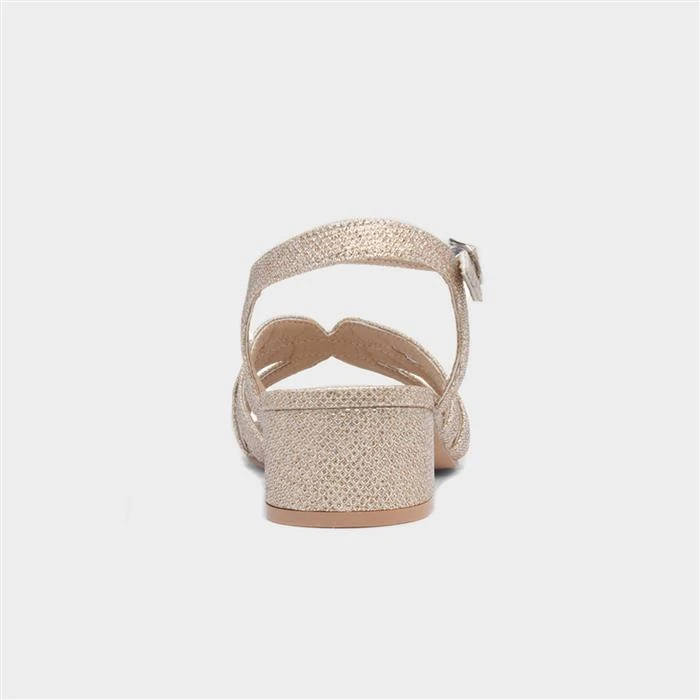 Lilley Womens Gold Glitter Heeled Sandal 5 Lilley Womens Gold Glitter Heeled Sandal - Image 3