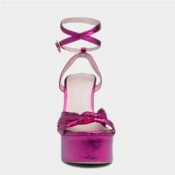 Truffle Amerie Womens Metallic Fuchsia Heels
