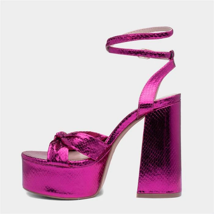 Truffle Amerie Womens Metallic Fuchsia Heels 4 Truffle Amerie Womens Metallic Fuchsia Heels - Image 2