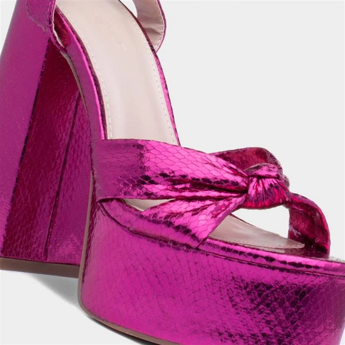 Truffle Amerie Womens Metallic Fuchsia Heels 6 Truffle Amerie Womens Metallic Fuchsia Heels - Image 4