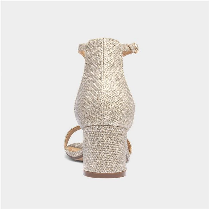 Truffle Halla1 Womens Gold Shimmer Heeled Sandal 5 Truffle Halla1 Womens Gold Shimmer Heeled Sandal - Image 3