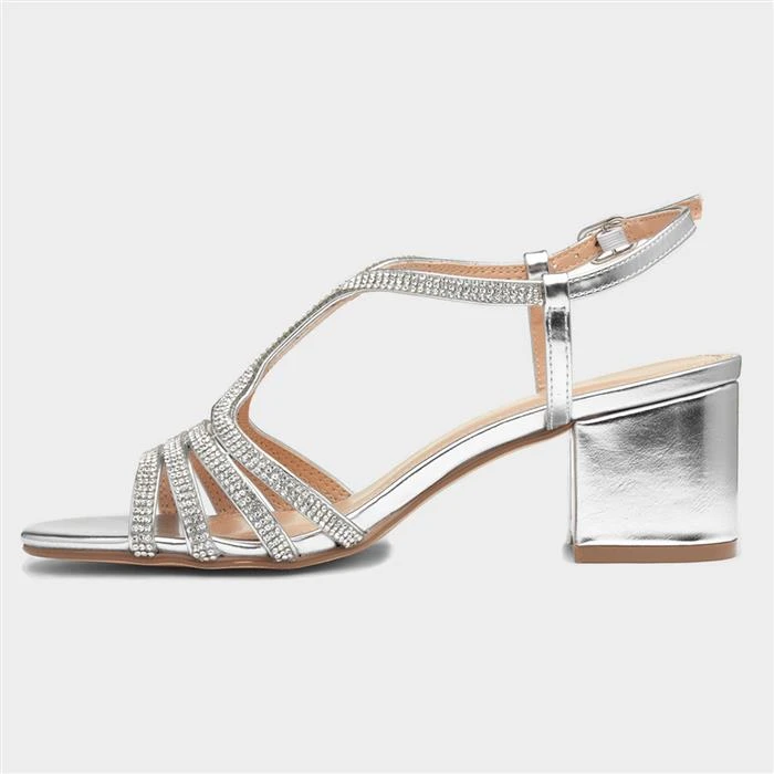 Truffle Hallie7 Womens Silver Heeled Sandal 4 Truffle Hallie7 Womens Silver Heeled Sandal - Image 2