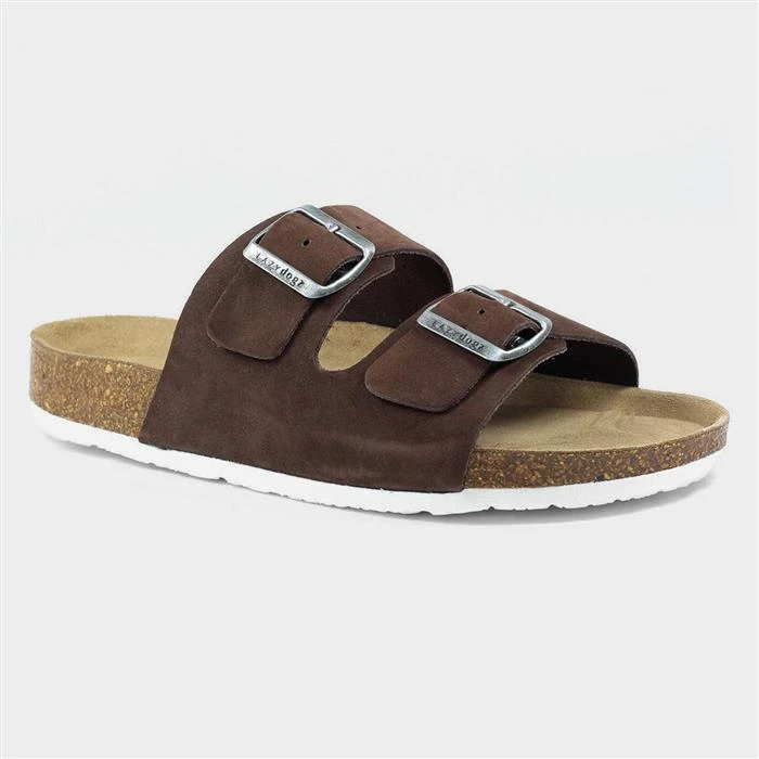 Lazy Dogz Roco Womens Dark Brown Suede Sandal 3 Lazy Dogz Roco Womens Dark Brown Suede Sandal - Image 2