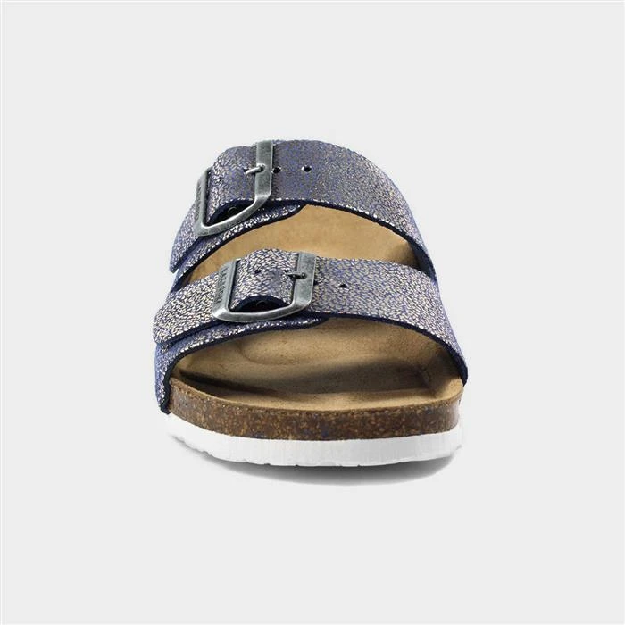 Lazy Dogz Roco Womens Navy Glitter Suede Sandal 3 Lazy Dogz Roco Womens Navy Glitter Suede Sandal
