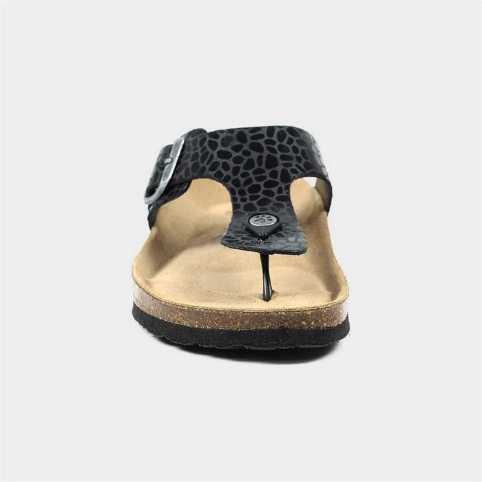 Lazy Dogz Beach Womens Black Leather Sandal 3 Lazy Dogz Beach Womens Black Leather Sandal