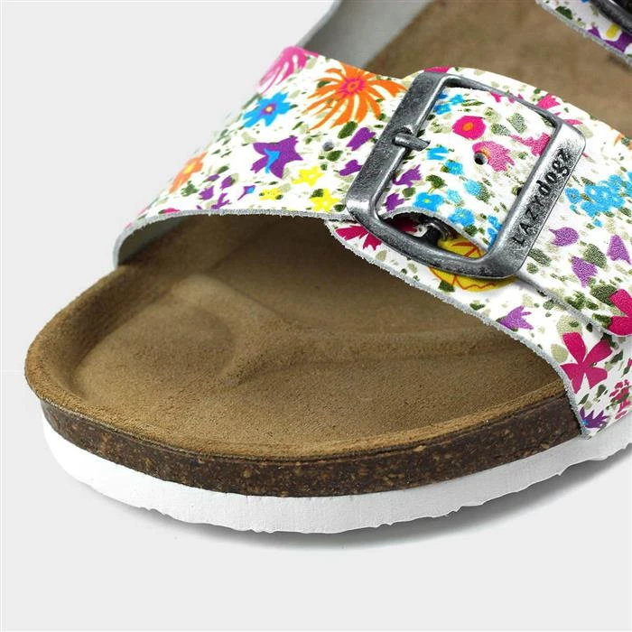 Lazy Dogz Tide Womens Multi Floral Leather Sandal 5 Lazy Dogz Tide Womens Multi Floral Leather Sandal - Image 3