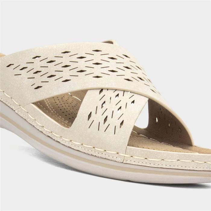 Lilley & Skinner Antigua Womens Beige Mule Sandal 6 Lilley & Skinner Antigua Womens Beige Mule Sandal - Image 4
