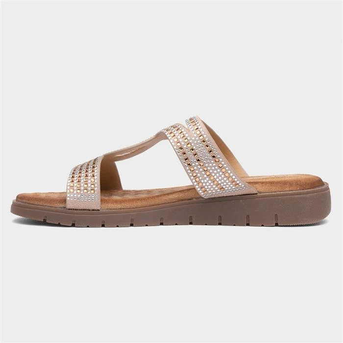 Lunar Chavez Womens Gold Diamante Sandal 4 Lunar Chavez Womens Gold Diamante Sandal - Image 2