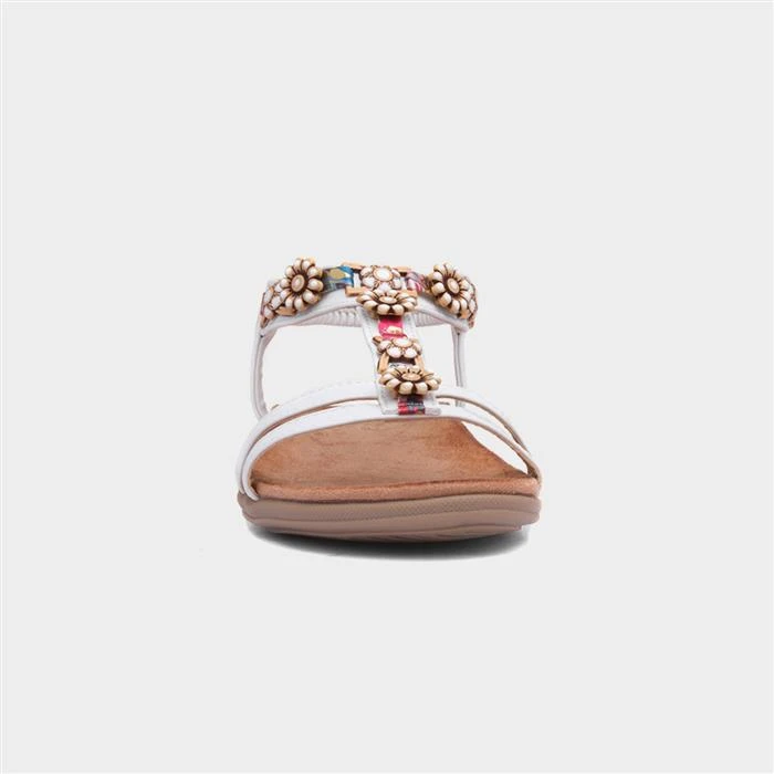 Lunar Feast Womens White Floral Sandal 3 Lunar Feast Womens White Floral Sandal