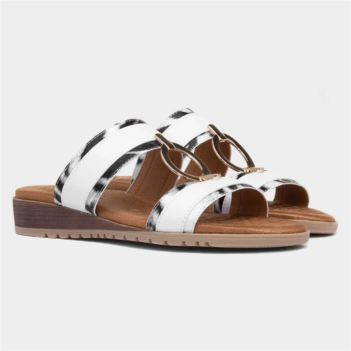 Lunar Bayswater Womens White Zebra Print Sandal 7 Lunar Bayswater Womens White Zebra Print Sandal - Image 5