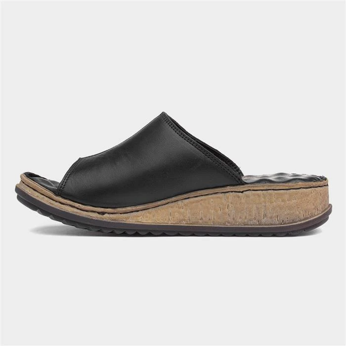 Lunar Harmony Womens Black Leather Mule Sandal 4 Lunar Harmony Womens Black Leather Mule Sandal - Image 2