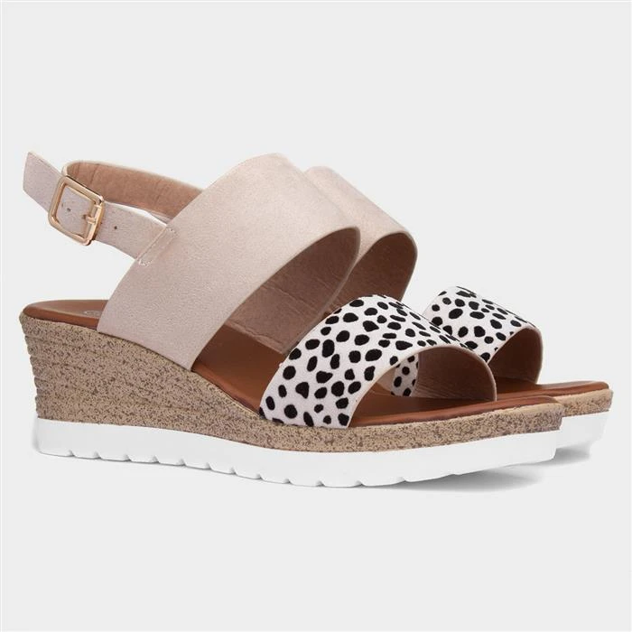 Lunar Rise Womens Beige Cheetah Wedge Sandal 7 Lunar Rise Womens Beige Cheetah Wedge Sandal - Image 5