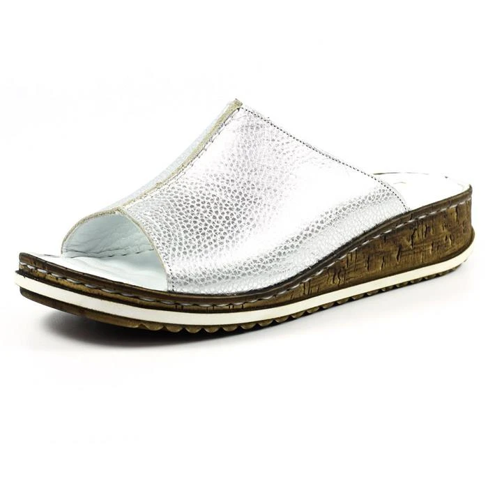 Lunar Magnet Womens Metallic Silver Sandal 4 Lunar Magnet Womens Metallic Silver Sandal - Image 2