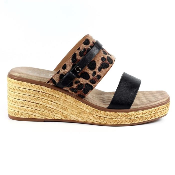 Lunar Saphira Womens Black Leopard Print Sandal 3 Lunar Saphira Womens Black Leopard Print Sandal