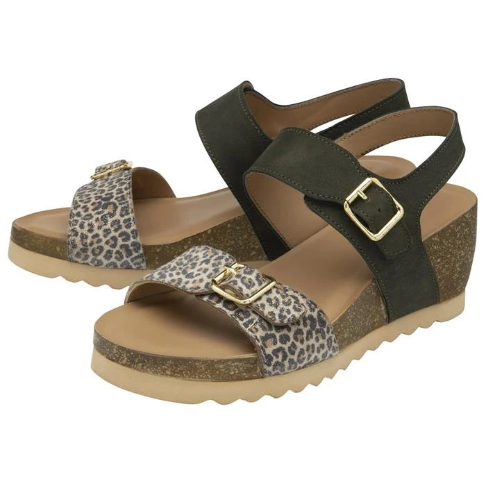 Lotus Brynlee Womens Khaki Green Wedge Sandal 3 Lotus Brynlee Womens Khaki Green Wedge Sandal