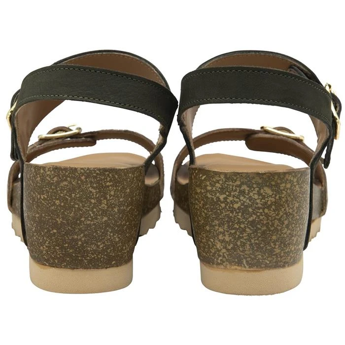 Lotus Brynlee Womens Khaki Green Wedge Sandal 4 Lotus Brynlee Womens Khaki Green Wedge Sandal - Image 2