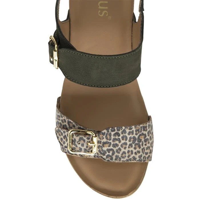 Lotus Brynlee Womens Khaki Green Wedge Sandal 5 Lotus Brynlee Womens Khaki Green Wedge Sandal - Image 3