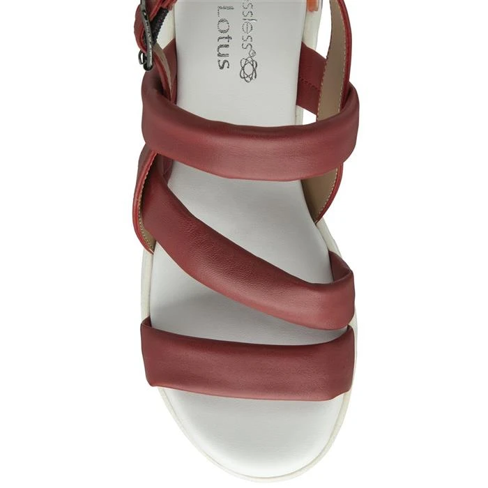 Lotus Fionne Womens Red Leather Strappy Sandal 5 Lotus Fionne Womens Red Leather Strappy Sandal - Image 3