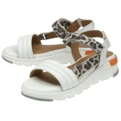 Lotus Verena Womens White Leather Chunky Sandal