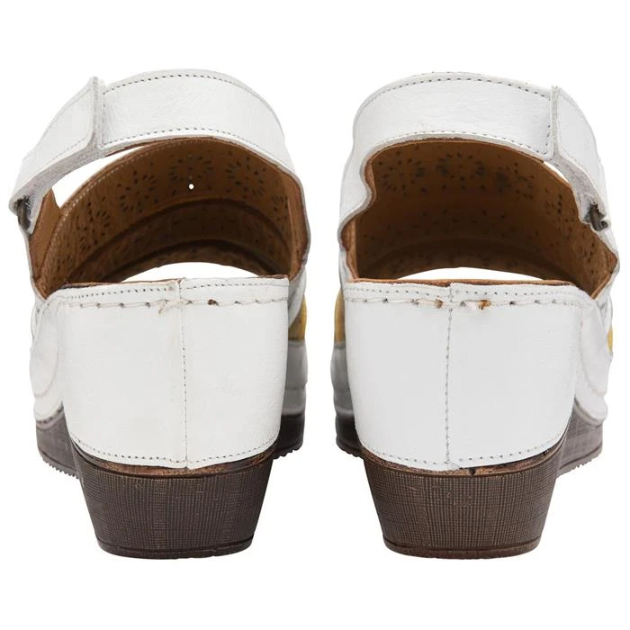 Lotus Neylan Womens White Multi Leather Wedge 4 Lotus Neylan Womens White Multi Leather Wedge - Image 2