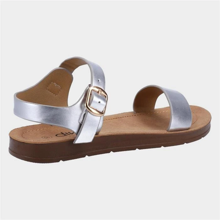 Divaz Geneva Womens Metallic Silver Sandal 4 Divaz Geneva Womens Metallic Silver Sandal - Image 2