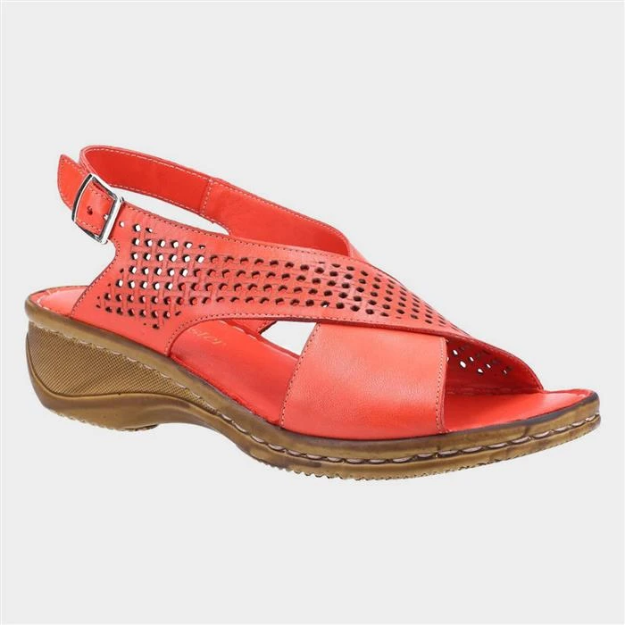 Fleet & Foster Judith Womens Red Leather Sandal 3 Fleet & Foster Judith Womens Red Leather Sandal