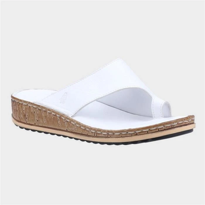Hush Puppies Womens Elissa Toepost Sandal In White 3 Hush Puppies Womens Elissa Toepost Sandal In White