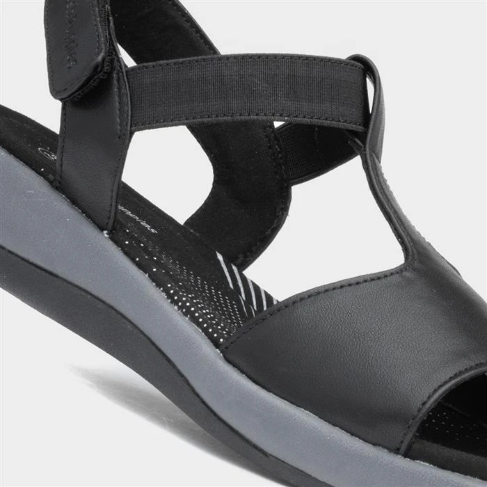 Hush Puppies Sylvie Womens Black Leather Sandal 6 Hush Puppies Sylvie Womens Black Leather Sandal - Image 4