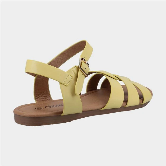 Divaz Antalya Womens Yellow Strappy Sandal 4 Divaz Antalya Womens Yellow Strappy Sandal - Image 2
