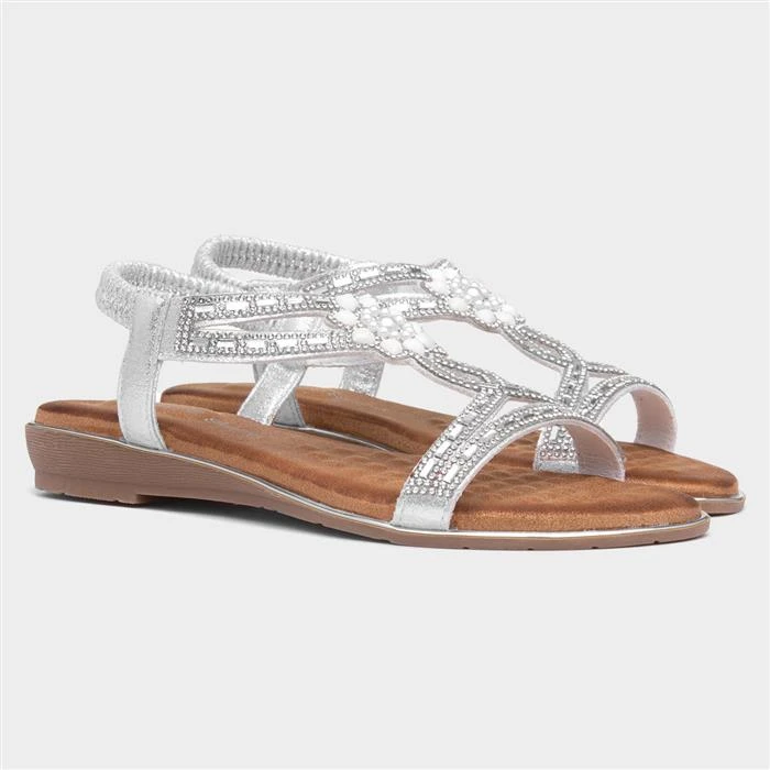 Lilley & Skinner Langkawi Womens Silver Sandal 7 Lilley & Skinner Langkawi Womens Silver Sandal - Image 5