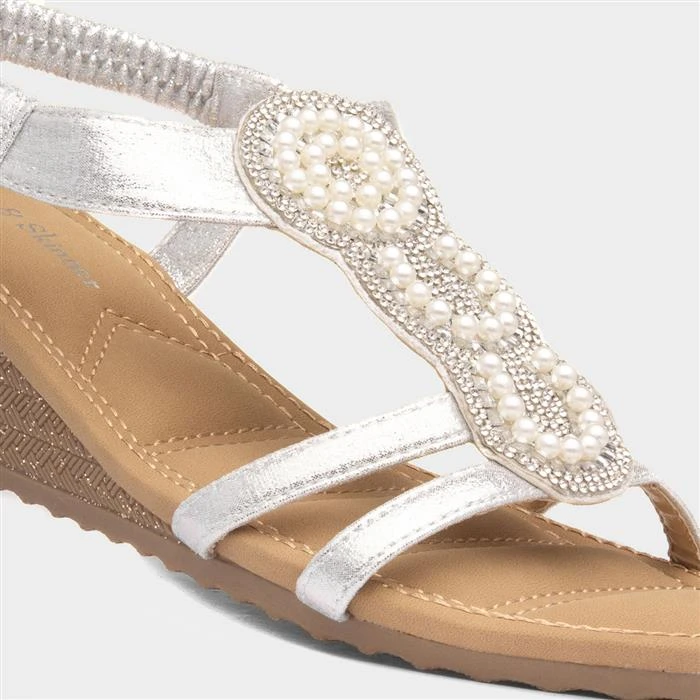Lilley & Skinner Phuket Womens Silver Sandals 6 Lilley & Skinner Phuket Womens Silver Sandals - Image 4