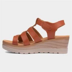 Lilley & Skinner Jakarta Womens Tan Wedged Sandal 8 Lilley & Skinner Jakarta Womens Tan Wedged Sandal -UK Shoe Sales 2024 191255 2 L03.20230628000043