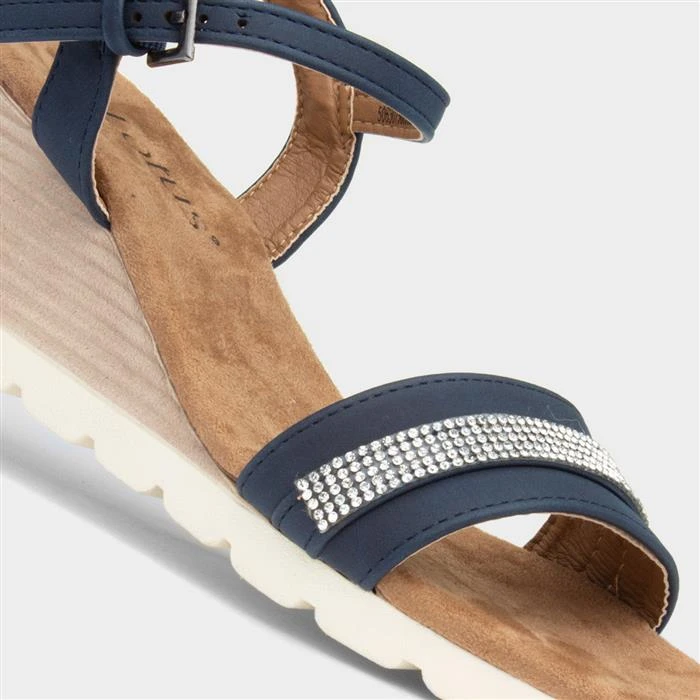 Lotus Panaro Womens Navy Diamante Sandal 6 Lotus Panaro Womens Navy Diamante Sandal - Image 4