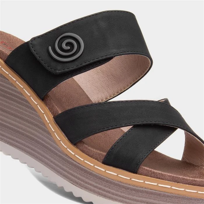 Heavenly Feet Sawyer Womens Black Sandals 6 Heavenly Feet Sawyer Womens Black Sandals - Image 4