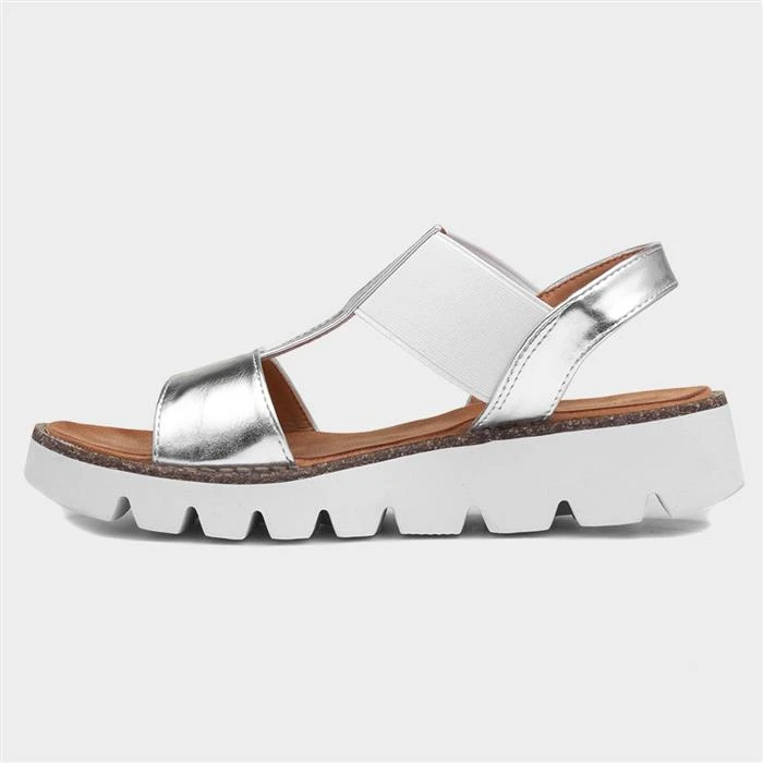 Heavenly Feet Ritz Womens White And Silver Sandal 4 Heavenly Feet Ritz Womens White And Silver Sandal - Image 2