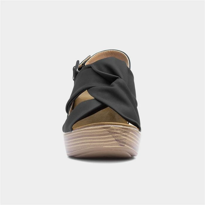 Heavenly Feet Libra Womens Black Heeled Sandal 3 Heavenly Feet Libra Womens Black Heeled Sandal