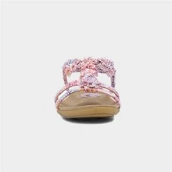 Lilley Womens Pink Multi Flower Sandal