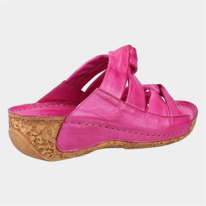 Riva Blackwood Womens Pink Leather Wedged Mule 4 Riva Blackwood Womens Pink Leather Wedged Mule - Image 2