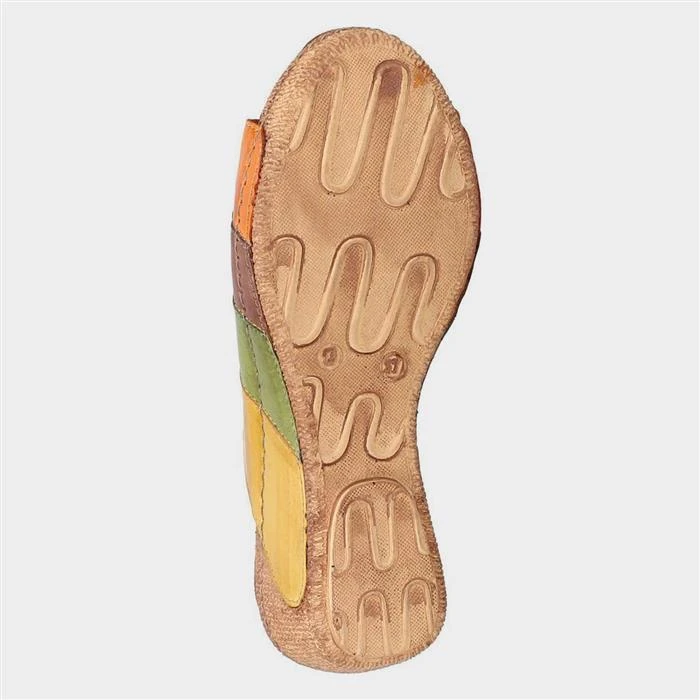 Riva Usk Womens Multi Leather Wedged Mule 5 Riva Usk Womens Multi Leather Wedged Mule - Image 3