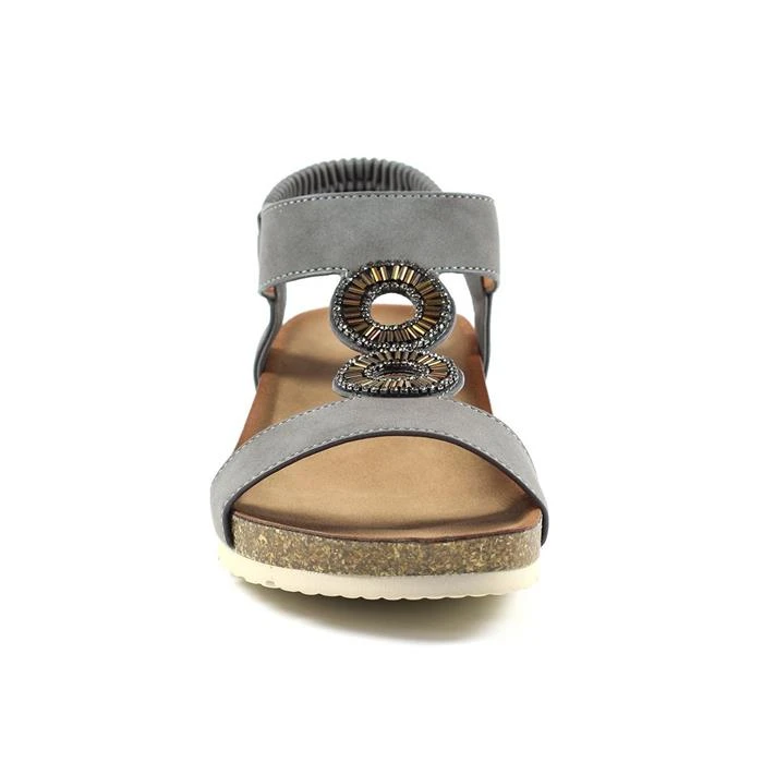 Lunar Barwell Womens Grey Wedged Sandal 4 Lunar Barwell Womens Grey Wedged Sandal - Image 2