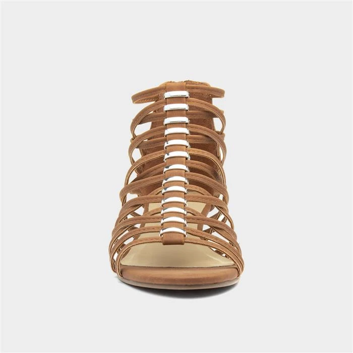 Lilley Womens Tan Wedge Strappy Sandal 3 Lilley Womens Tan Wedge Strappy Sandal