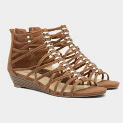 Lilley Womens Tan Wedge Strappy Sandal 11 Lilley Womens Tan Wedge Strappy Sandal -UK Shoe Sales 2024 192025 2 L06.20221125000508