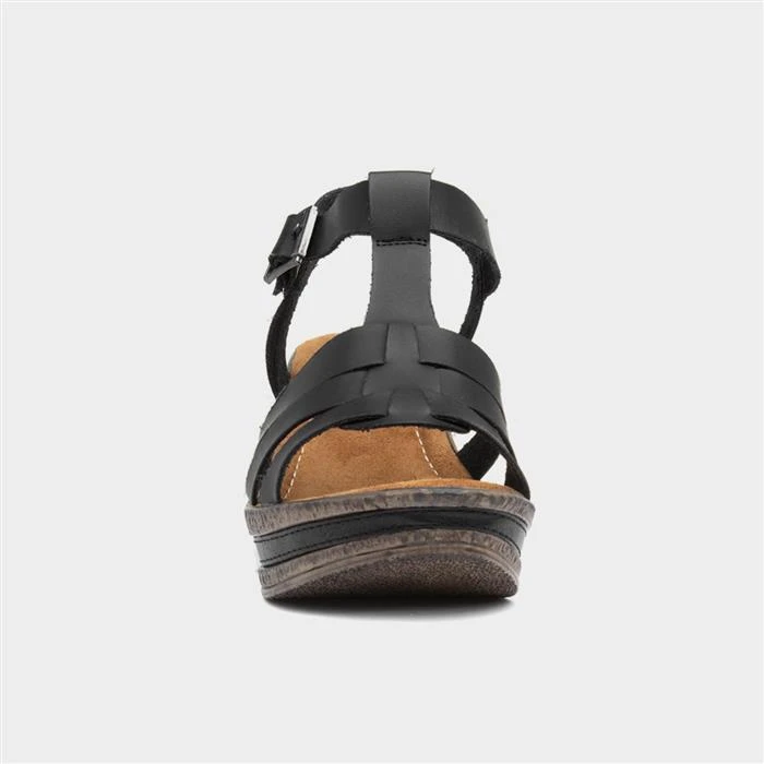 Cushion Walk Neptune Womens Black Wedge Sandal 3 Cushion Walk Neptune Womens Black Wedge Sandal