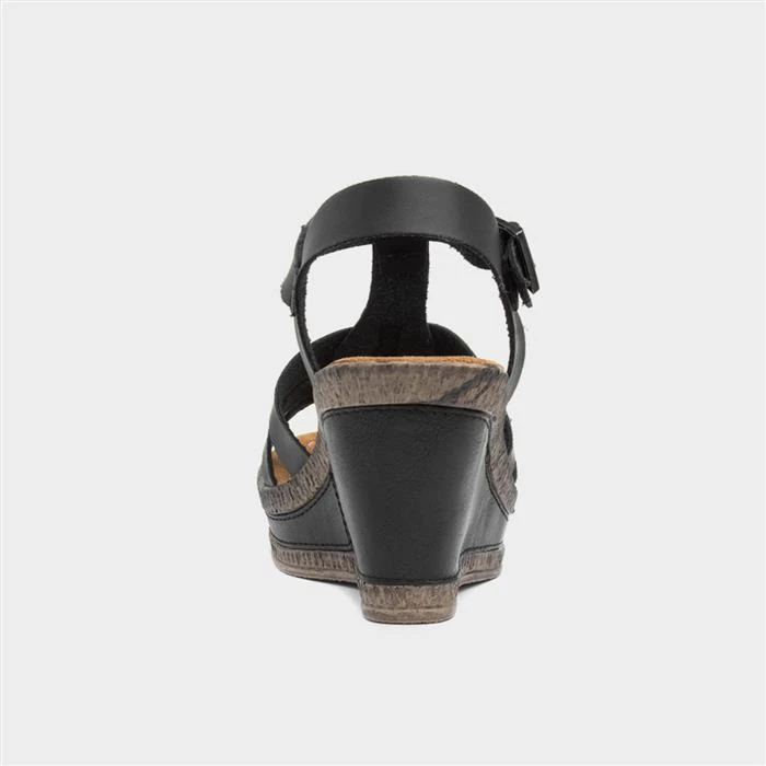 Cushion Walk Neptune Womens Black Wedge Sandal 5 Cushion Walk Neptune Womens Black Wedge Sandal - Image 3