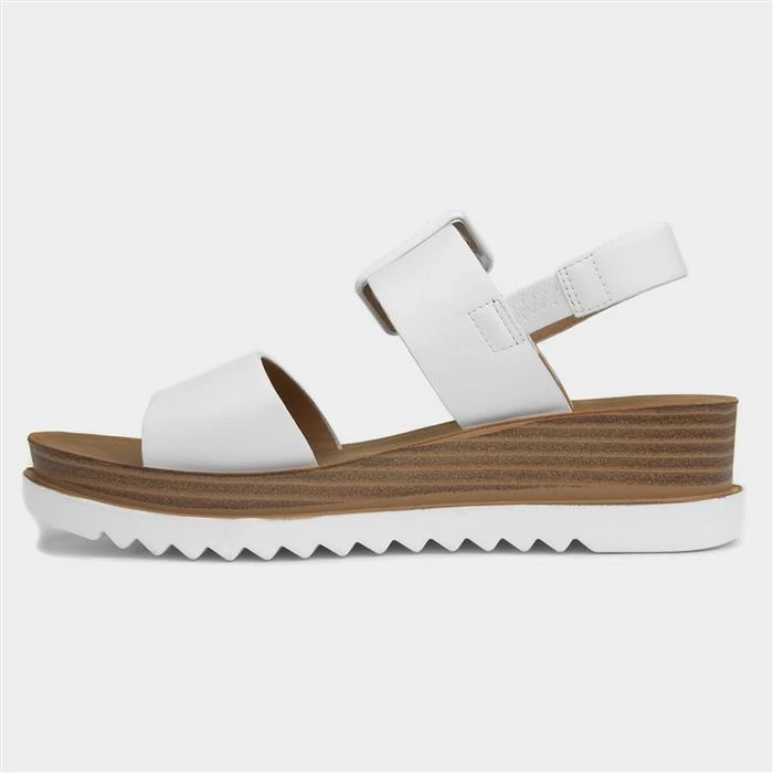 Heavenly Feet Pistachio Womens White Wedge Sandal 4 Heavenly Feet Pistachio Womens White Wedge Sandal - Image 2
