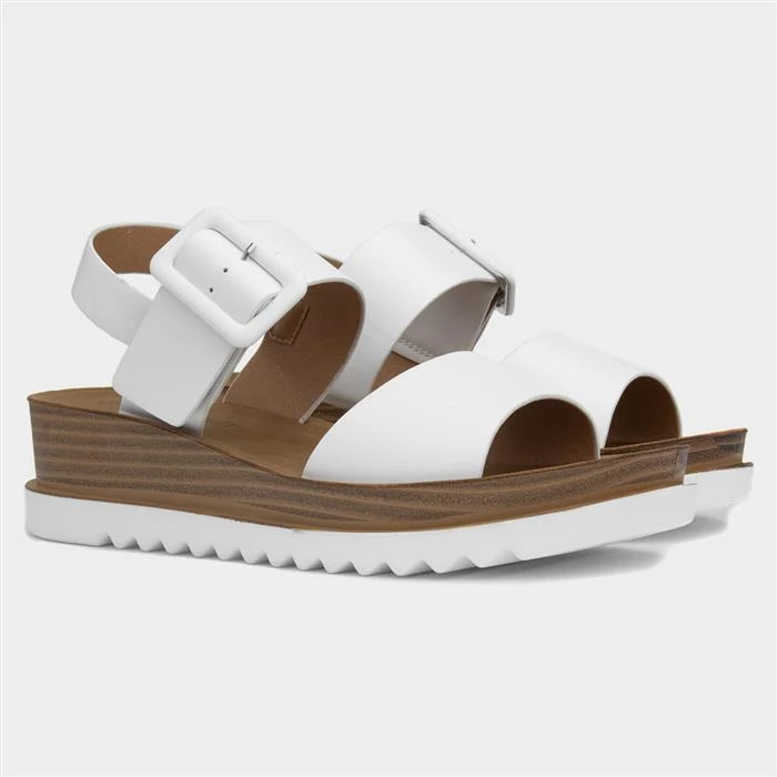 Heavenly Feet Pistachio Womens White Wedge Sandal 7 Heavenly Feet Pistachio Womens White Wedge Sandal - Image 5