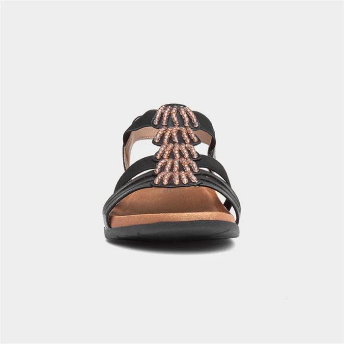 Heavenly Feet Keswick Womens Black Sandals 3 Heavenly Feet Keswick Womens Black Sandals
