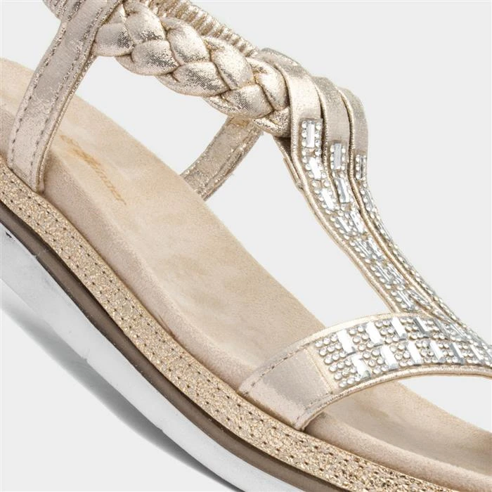 Lilley & Skinner Seychelles Womens Gold Sandal 6 Lilley & Skinner Seychelles Womens Gold Sandal - Image 4