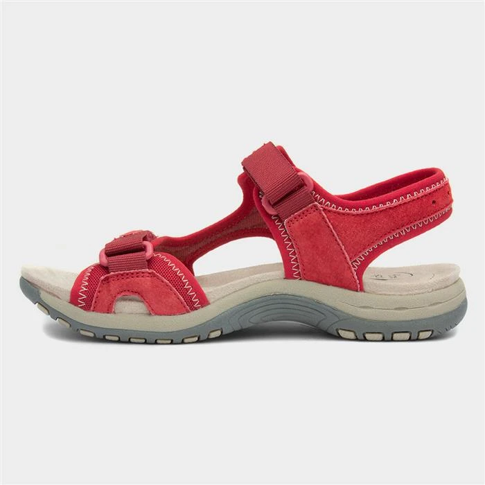 Free Spirit Frisco Womens Red Easy Fasten Sandal 4 Free Spirit Frisco Womens Red Easy Fasten Sandal - Image 2
